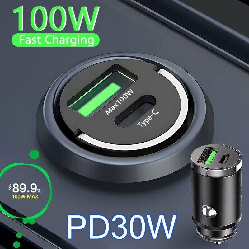 Super Fast Charge USB PD Type-C Car Charger Adapter For iPhone15 14 13ProMax Lot gallery