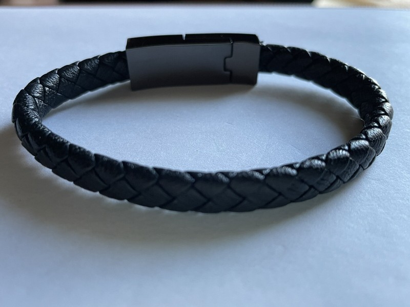 USB Charging Data Cable Mobile Phone Leather Bracelet Wrist Band Charger gallery