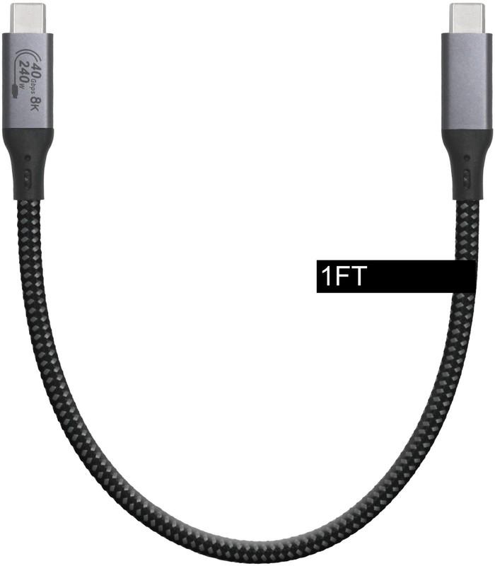 1-Foot USB4 Cable Compatible with Thunderbolt 3, Thunderbolt 4 and USB-C - Su...