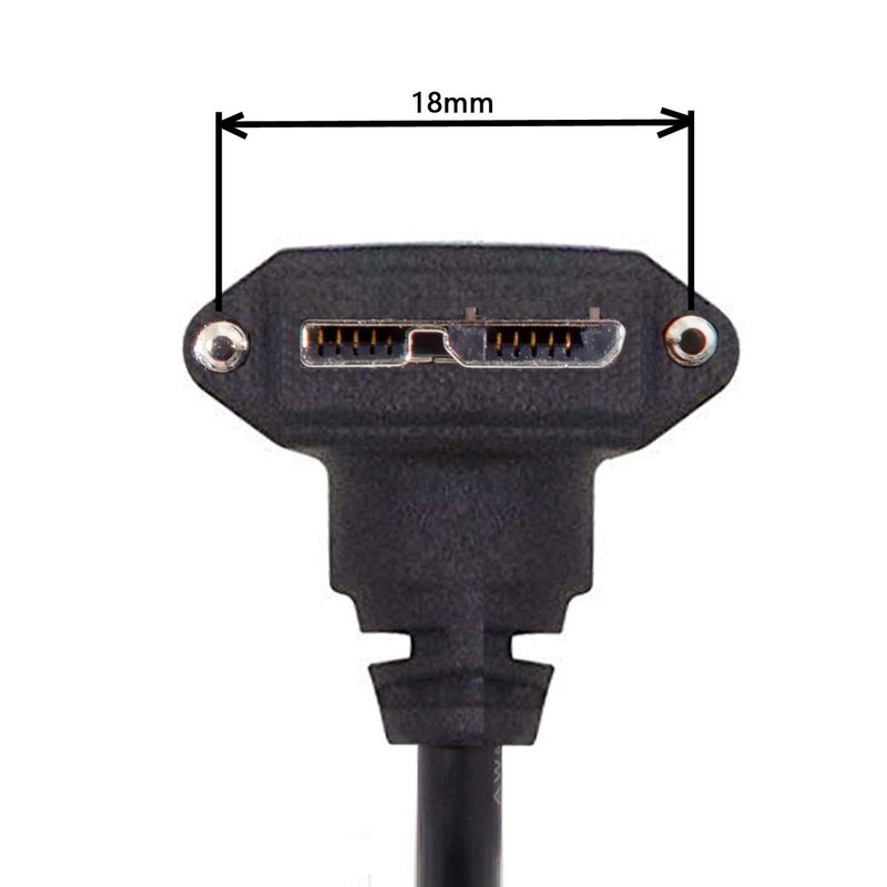 Micro USB 3.0 Cable Type A Male to Micro B Male 90 Degree 3.0M gallery