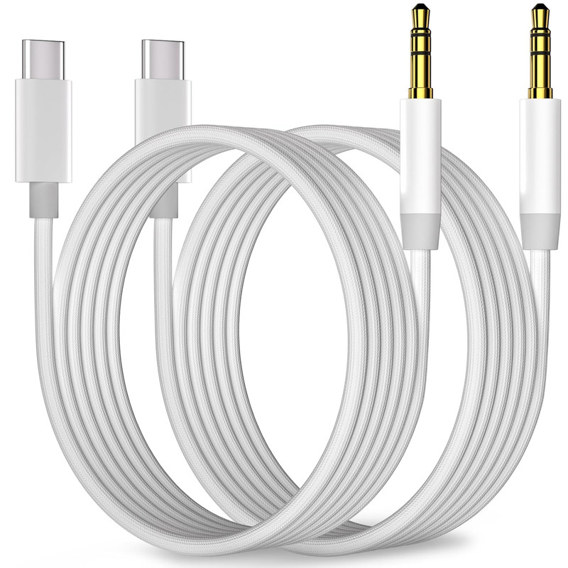 Aux to USB C, USB C to 3.5Mm Audio Aux Jack Cable (3.3Ft 2-Pack), Type C to 3.5M