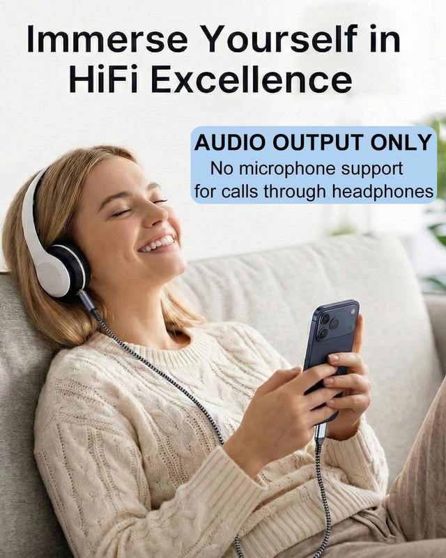 Aux to USB C, 3.3ft Aux Cord to USB C Compatible with iPhone 15/16/17, Galaxy S2 gallery