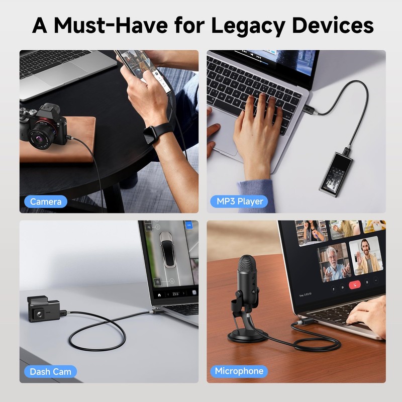 Mini USB to USB C Cable 3.3ft, 480Mbps Data, 15W Charging, USBC to MiniUSB C... gallery