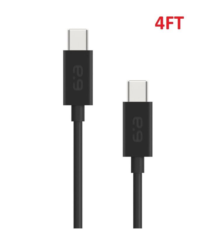 USB-C to USB-C Cable – Black (4 ft) High Quality Charge Cable Data for iPhone 15