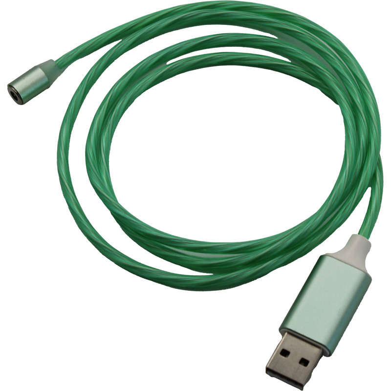 Green Flowing LED Charging Cables with Disconnect Magnetic Tips gallery