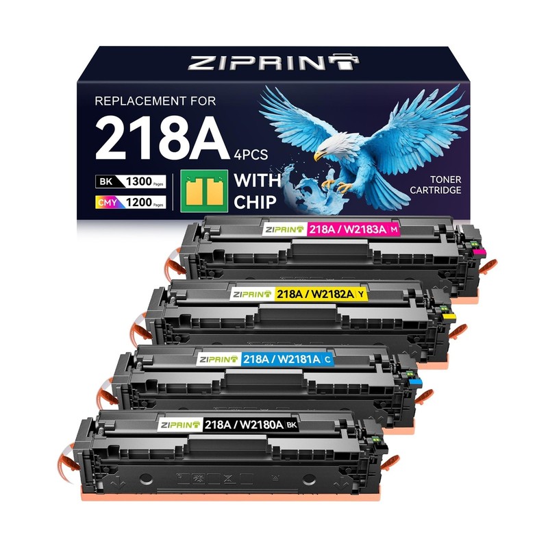 218A Toner Cartridges 4 Pack with Chip - 3301fdw Compatible Replacement for H...