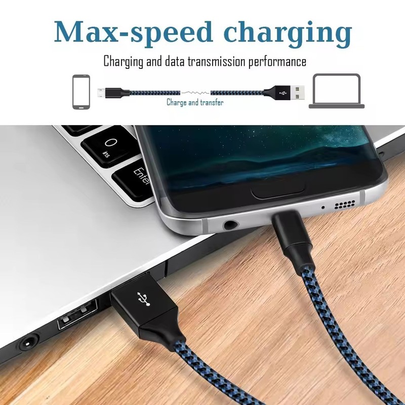 Braided USB C Type-C Fast Charging Data SYNC Charger Cable Cord 3/6/10FT Lot gallery
