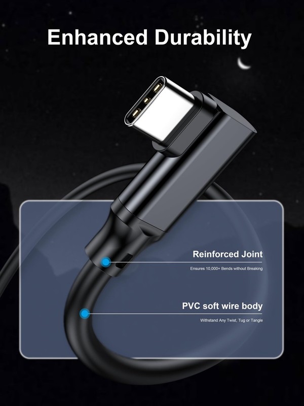 Short Right Angle USB C Extender Cable,0.7FT,5A PD 240W Type C Male to Female... gallery