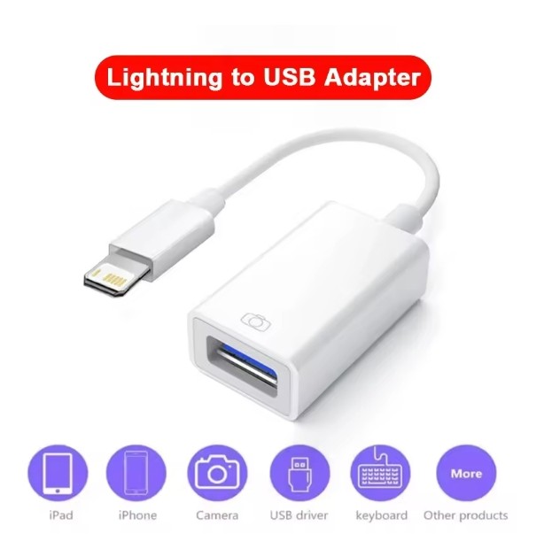 To Camera USB Female OTG Connector Adapter Cable For Apple iPhone iPad iPod lot gallery