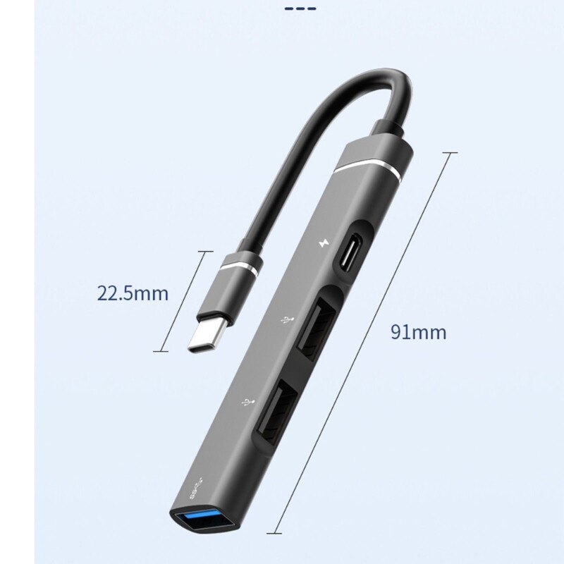 4 Ports USB C Hub for Laptop USB3.0 USB2.0 Hub Multiport Adapter Type C PD OTG gallery