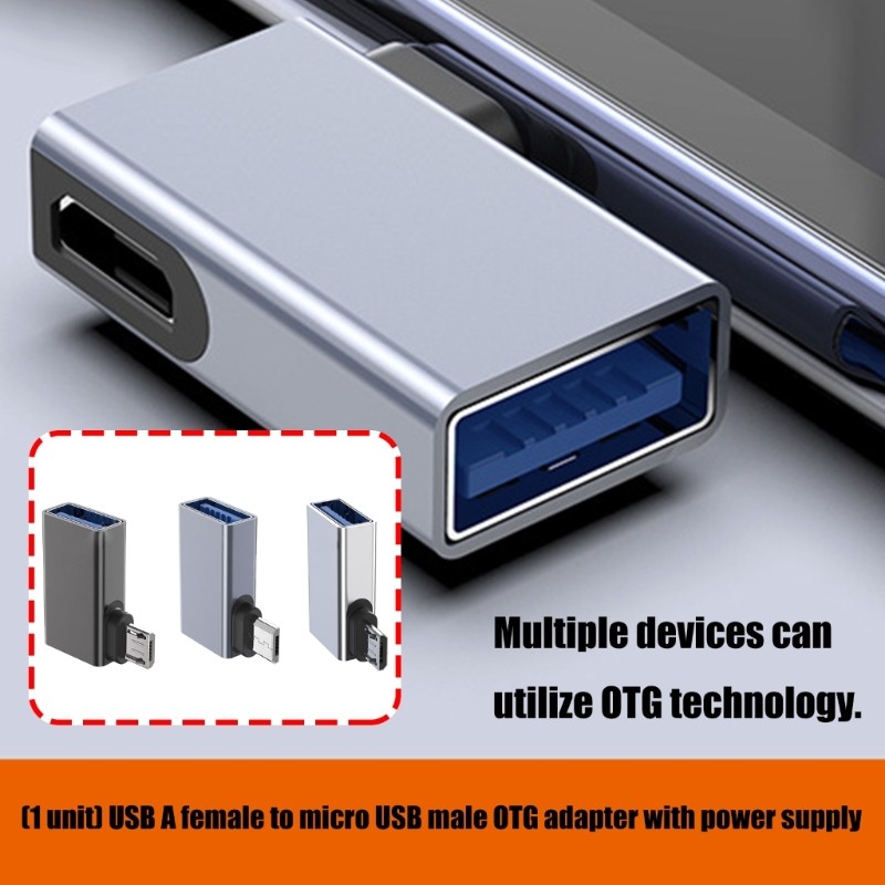USB A to MicroUSB OTG Cable Adapters For Data Transfer And Charging Aluminum gallery