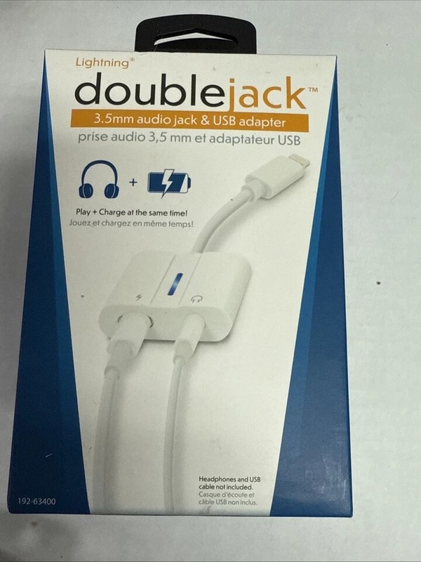 NEW in box Double Jack 3.5 MM Audio Jack and USB adapter -cy221