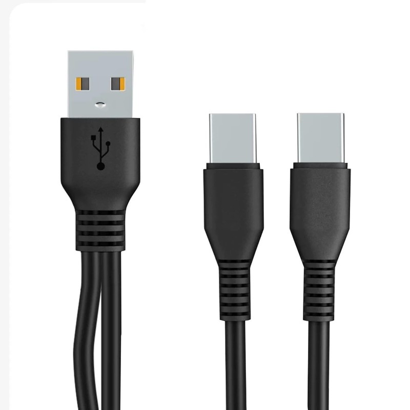 3 FT USB C and USB C Splitter Cable 2 in 1 Type A to Type C Charging Cord gallery