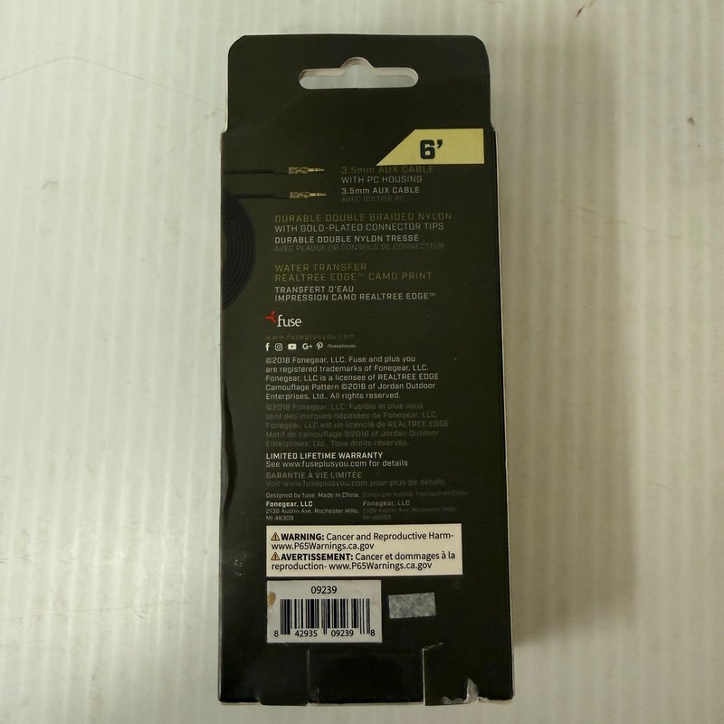 Realtree Edge Camo USB Micro Aux Cables 3 And 6 Foot Lengths New In Box gallery