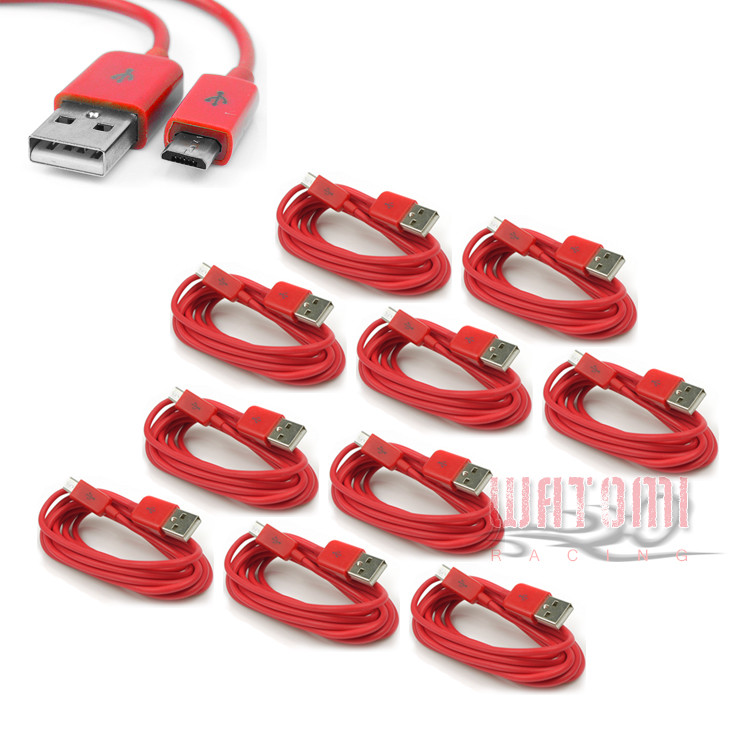 10X 10FT MICRO USB DATA CHARGER CABLE RED NOKIA LUMIA 920 LG OPTIMUS G L9 G2
