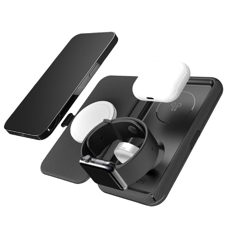 Cygnett MagTravel 3-in-1 Wireless Charger - Black gallery