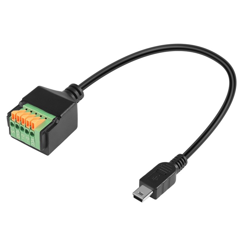 Mini USB Quick Connect Solderless Connector Short Cable Mini USB Male to 5 Pi…