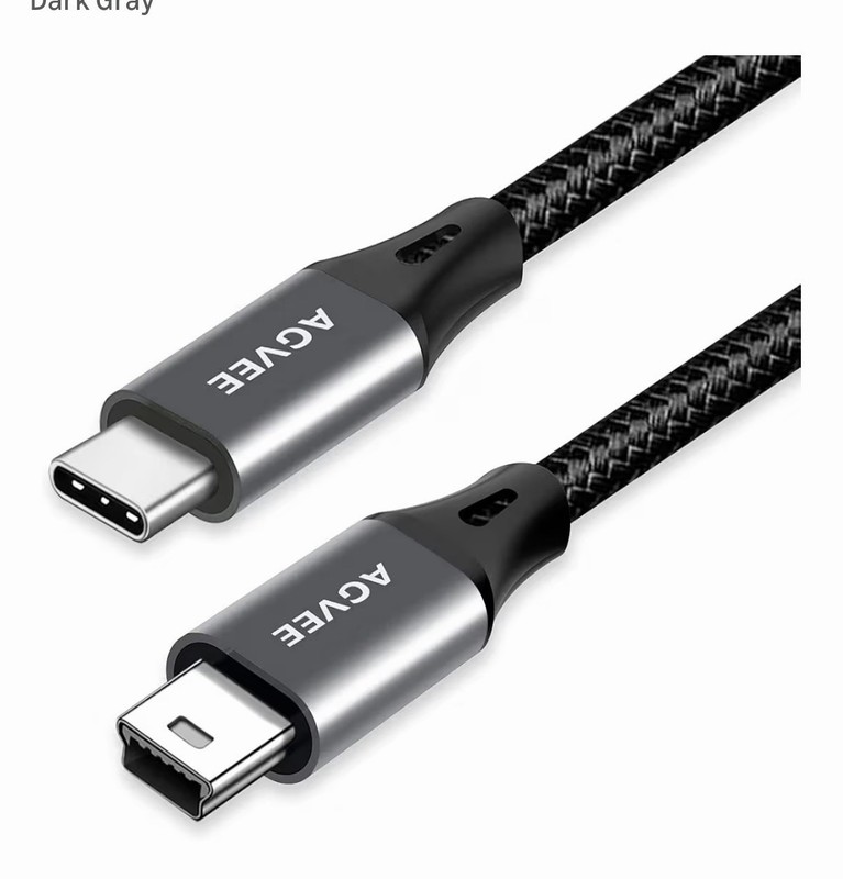 AGVEE 3.3ft USB-C to Mini USB Cable, Braided Durable Mini -A2