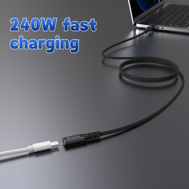 USB C Extension Cable 80Gbps 3.3ft, 240W Charging/80Gbps Data Transfer/16K Vi... gallery