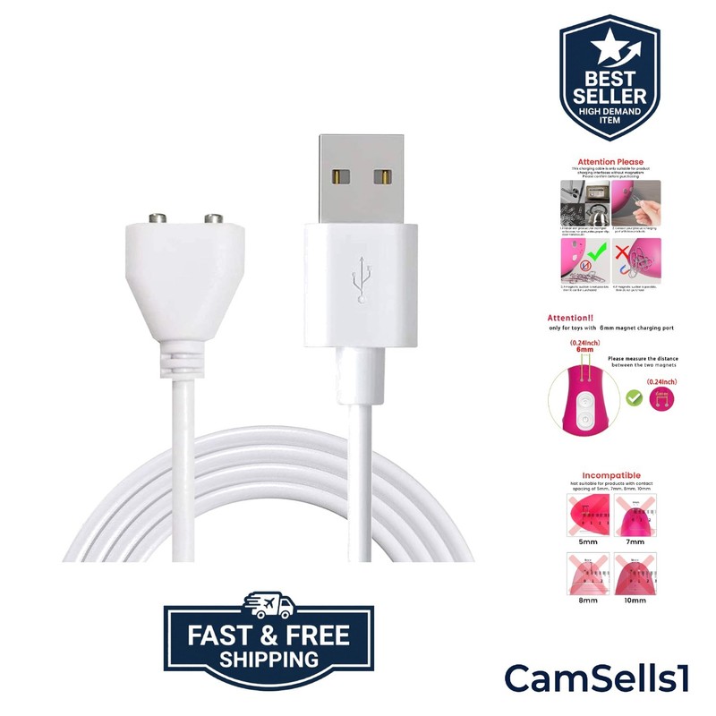 Magnetic USB DC Charger Cable Replacement Charging Cord-6mm/0.24inch