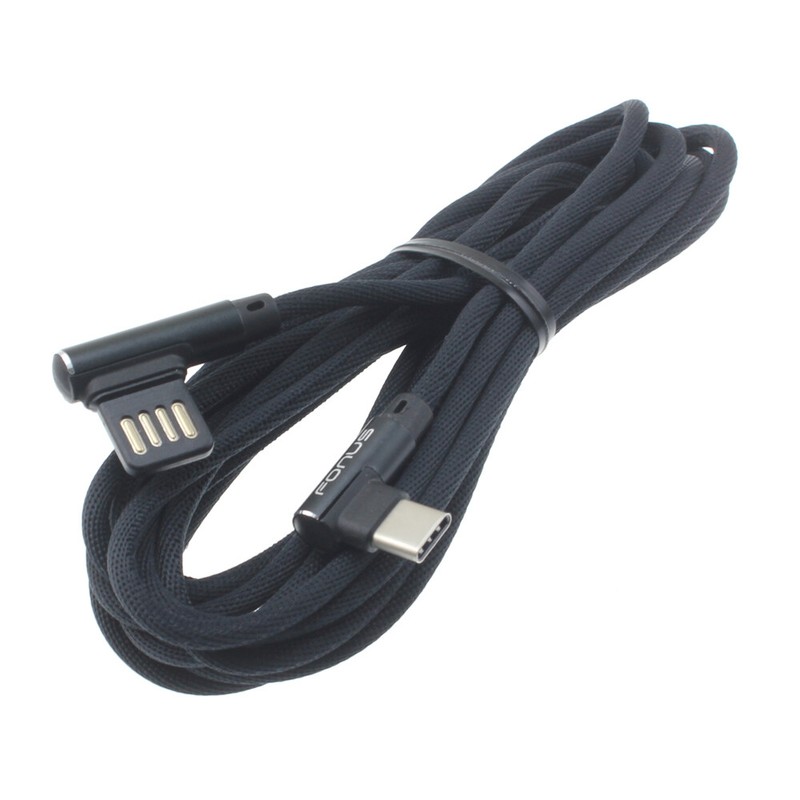 Angle USB Cable 10ft Type-C Charger Cord USB-C Power Wire Sync for Cell Phones
