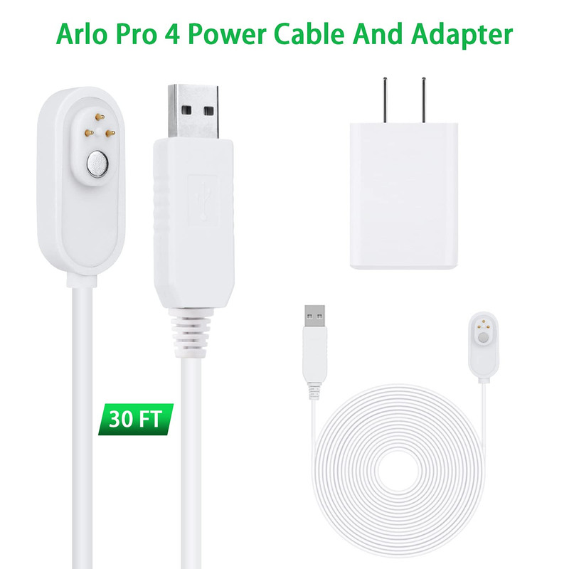 30FT Magnetic Charging Cable for Arlo Pro 3, Pro 4, Ultra 2, Continuous Outdoor gallery