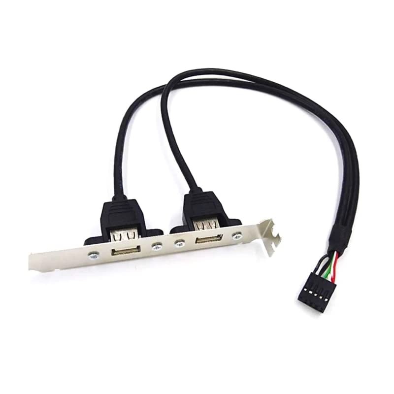 2 Pack Motherboard 9Pin USB to Dual USB2.0 Back Panel Rear Baffle Extension C... gallery