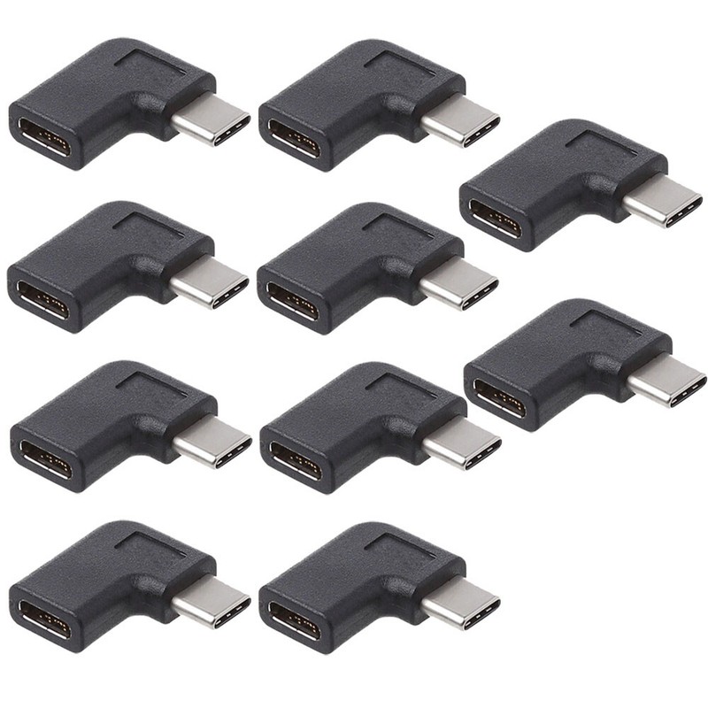 10x 90 Degree Right Angle USB 3.1 Type C Male To Female USB-C Converter Adapters gallery