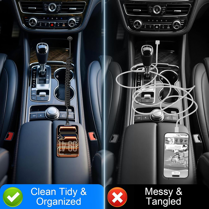 USB C to C Cable 3Ft 2Pack Coiled USB C Charger Cable for Car Type C Fast Chargi gallery
