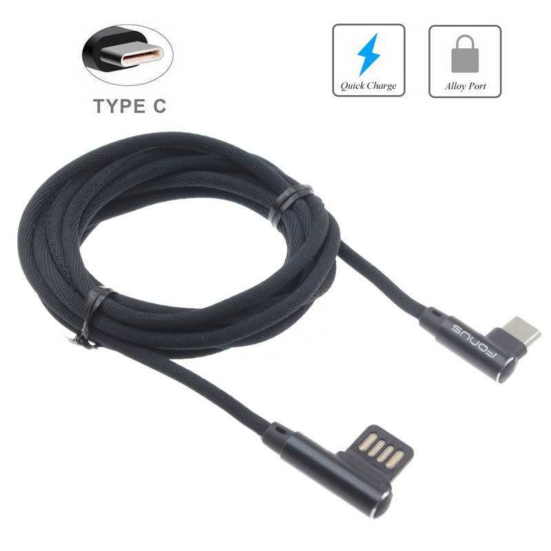 6ft and 10ft Long USB-C Cable Angle Cord for Gaming Fast Charge for Cell Phones gallery