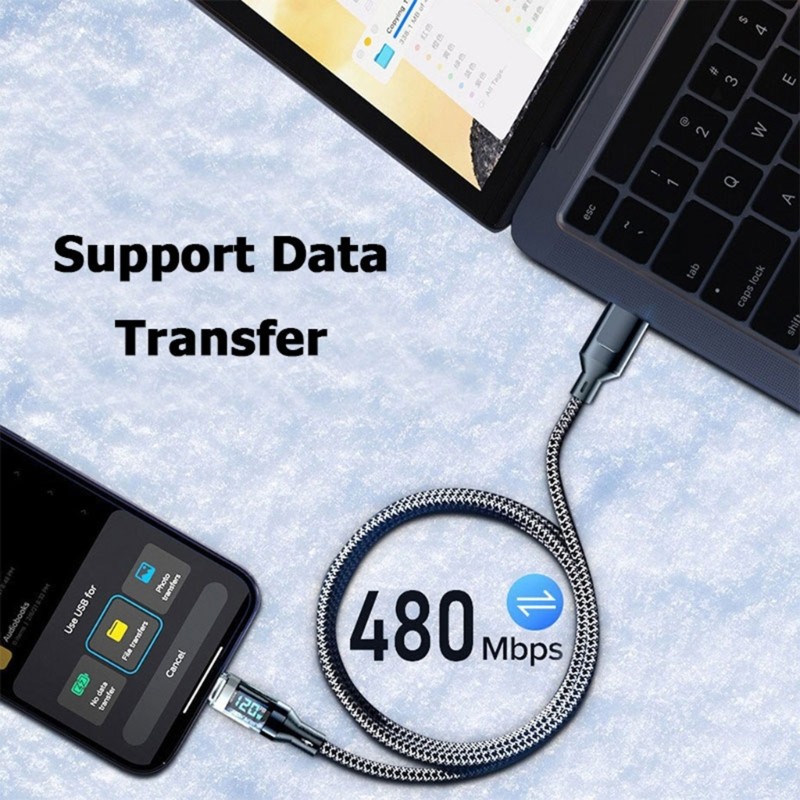 Digital Display USB to Type C Charging Cable Power Monitor for Efficient Use gallery