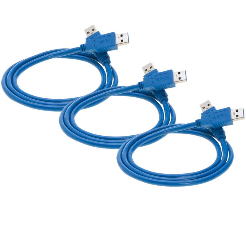 3 pcs 3FT USB 3.0 Cable High Speed Type A Male Printer Data Transfer Laptop