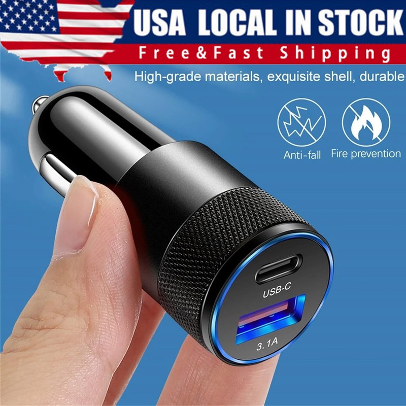 30W Fast Charge USB PD Type-C Car Charger Adapter For iPhone 14 13 12 11 Pro Max