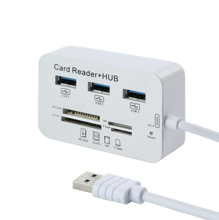 Card Reader Adapter+ 3-USB Hub Camera Connection Kit for Notebook computer gallery