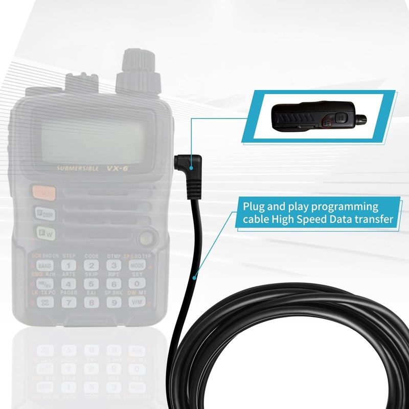 for Yaesu VX-6R USB Power Supply Charger Cable Upgraded for VX-5R VX-5E VX-5R... gallery