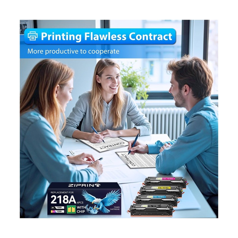 218A Toner Cartridges 4 Pack with Chip - 3301fdw Compatible Replacement for H... gallery