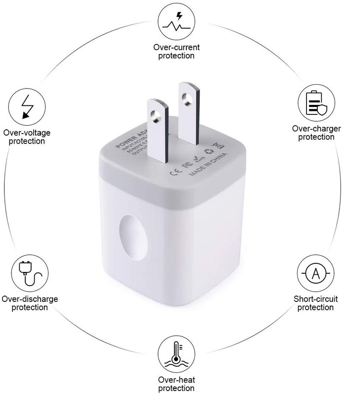 USB Block Charger Charger Brick for iPhone Charging Box 3 Pack Home Travel USB gallery