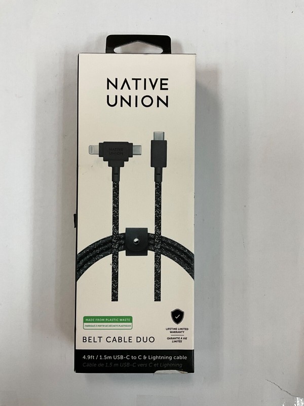 NATIVE UNION BELT CABLE DUO 4.9ft/1.5m USB-C to C & L Cable