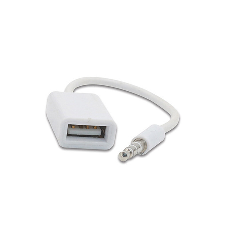3.5mm Male Audio AUX Jack to USB 2.0 Type A Female OTG Converter Adapter Cable ~ gallery