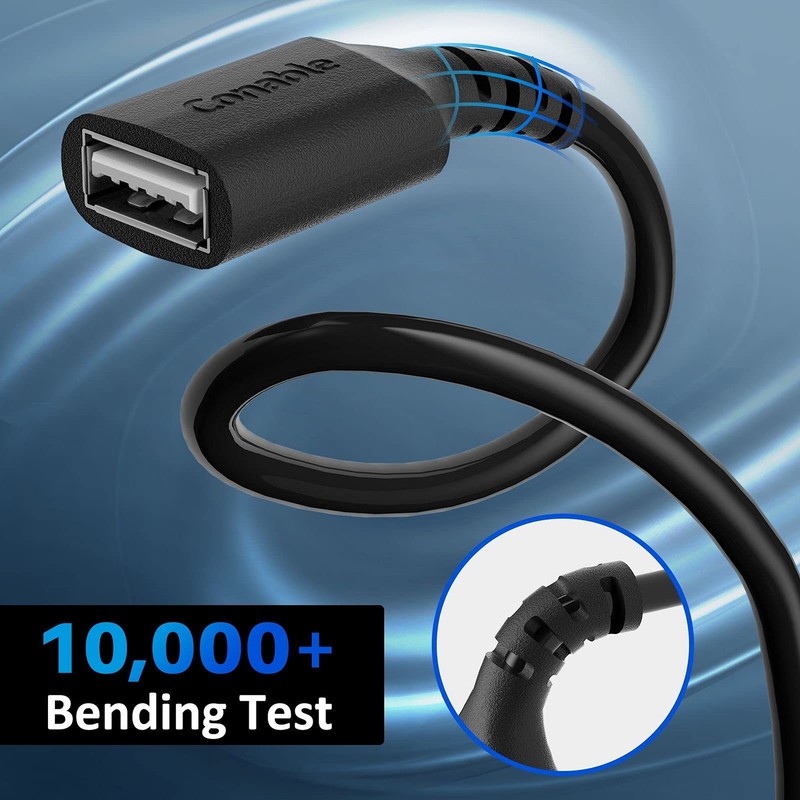 3 Pack USB Extension Cable 10 FT, USB 2.0 Type A Male to Female Extender Cord Ad gallery
