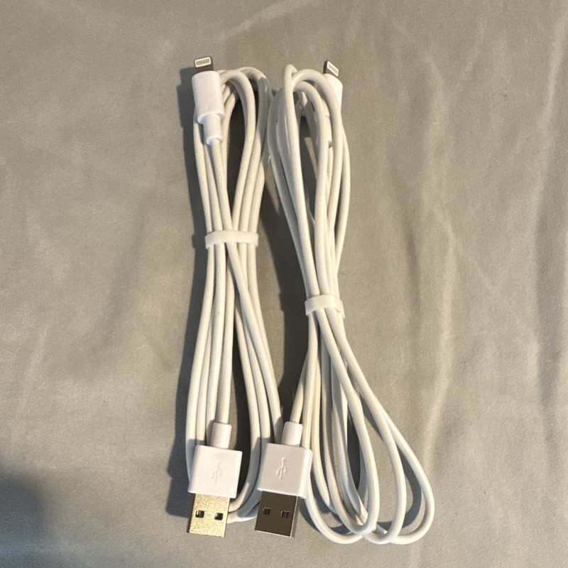 2-Pack White USB Apple Charging Cable 6ft gallery