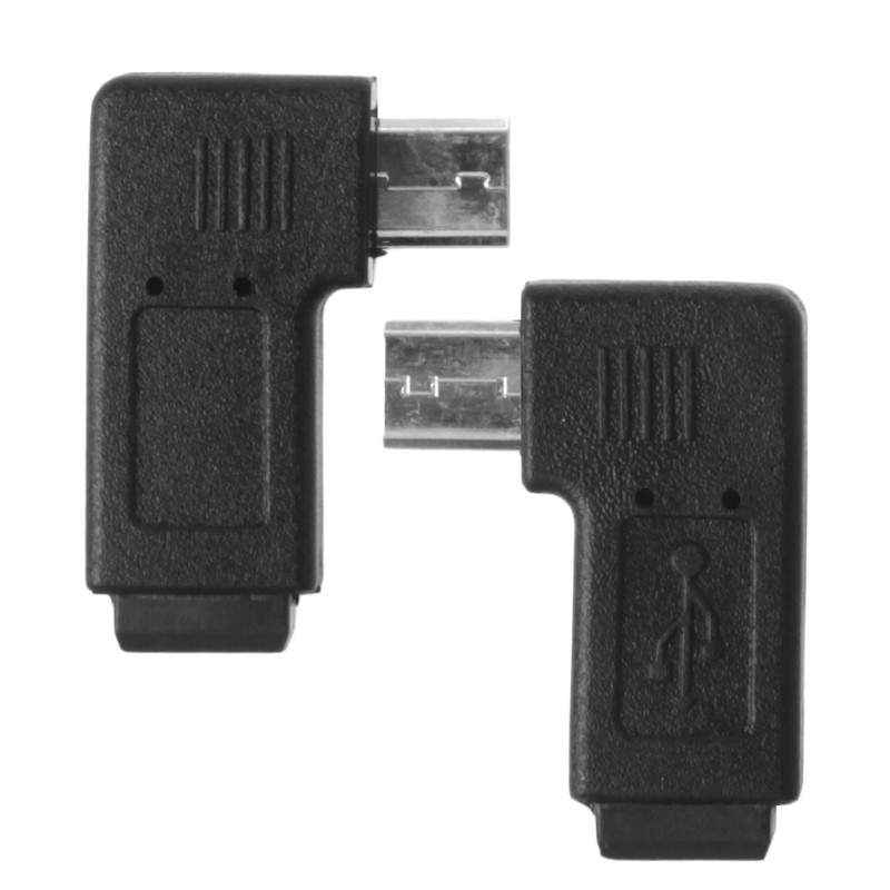 90° Left & Right Angled Mini USB 5Pin Female To Micro USB Male Data Sync Adapter gallery