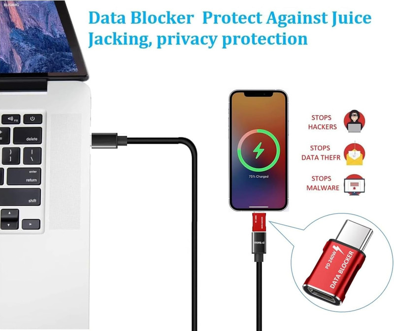 Data Blocker, 4-In-1 Universal USB Data Blocker, Protection from Illegal Downloa gallery