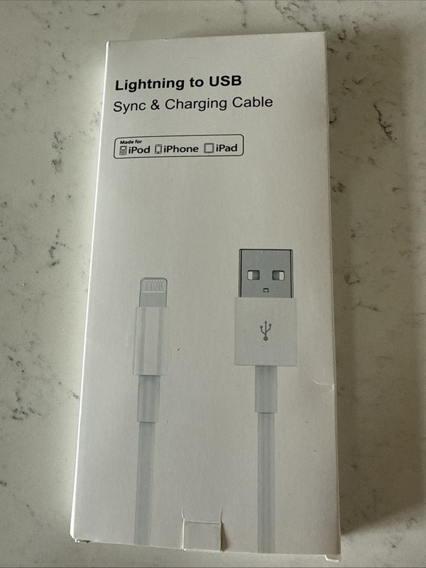 Cell charger 8 pin To USB Cables 2, 1 to to C New In Box 5.5 Feet Each