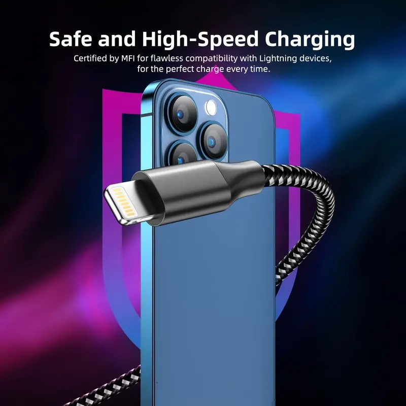 Fast Charger Cable Heavy Duty For iPhone 14 12 11 X XR 8 Charging Cord Wholesale gallery