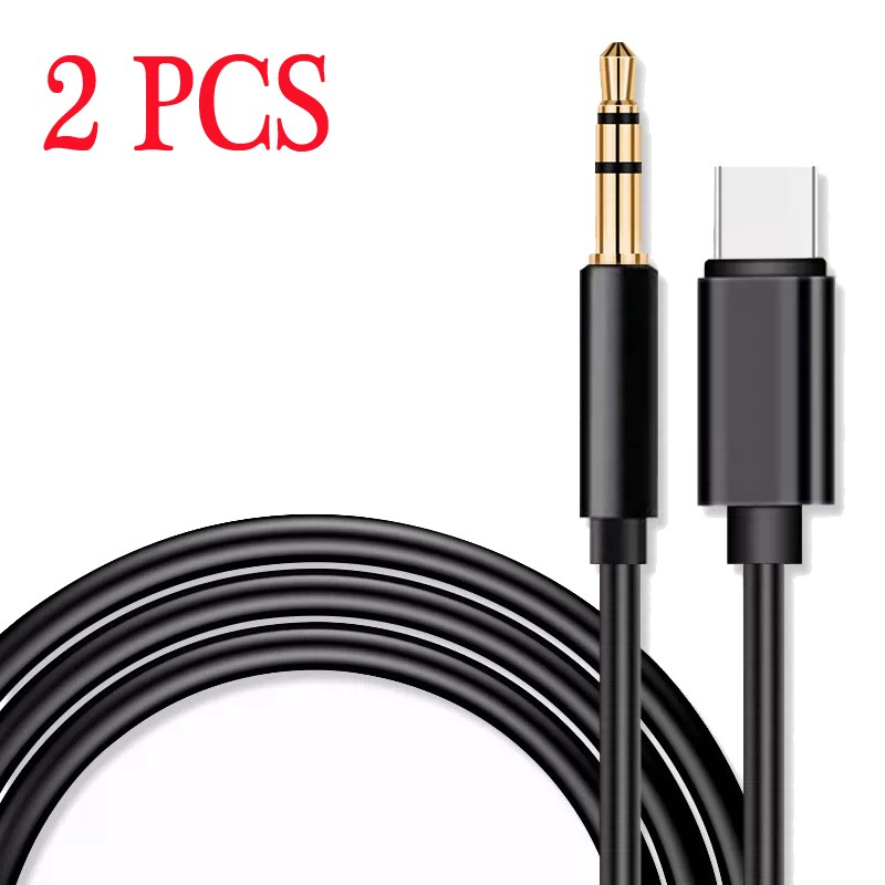 2X For iPhone 17 16 15 Pro Max – USB-C to 3.5mm Aux Cable Audio Cord Car Stereo