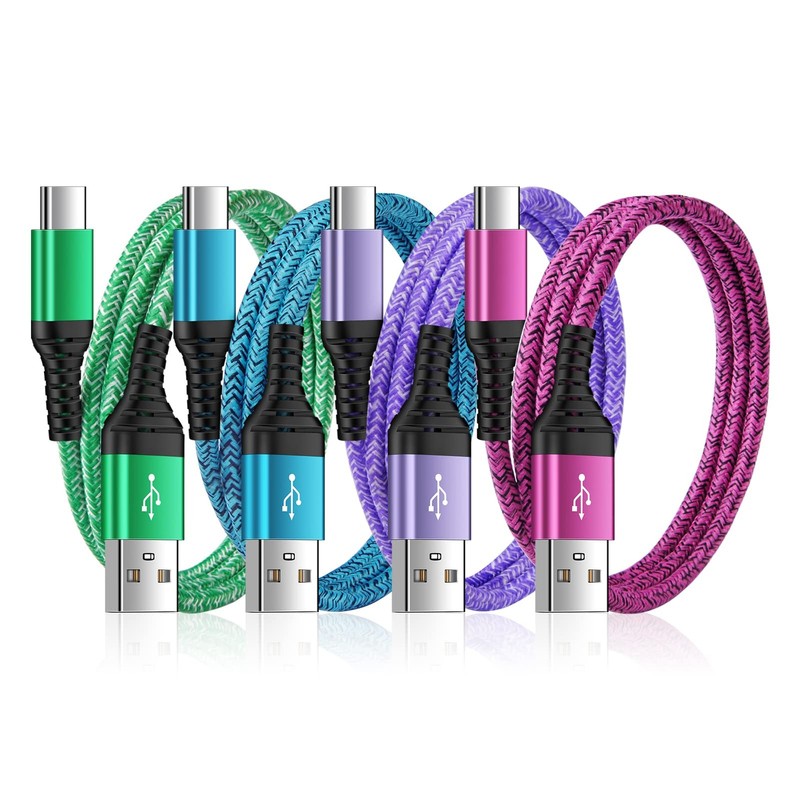 USB C to USB A Fast Charging Cable for iPhone 17 16 15 3 ft 4 Pcs