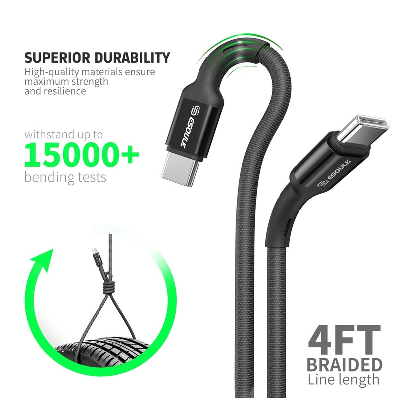 4FT Type C to C Fast Charge Cable For Asus Zenfone 9