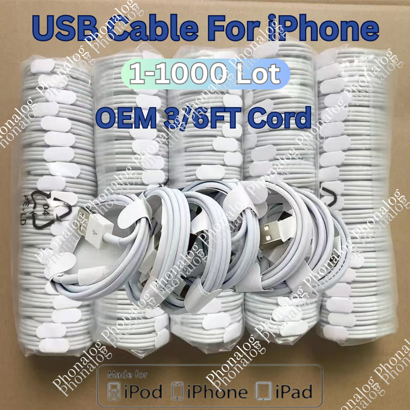 Bulk Lot USB Cable For Apple iPhone 14 13 12 Pro Max XR XS 5 6 8 7 Charger Cord