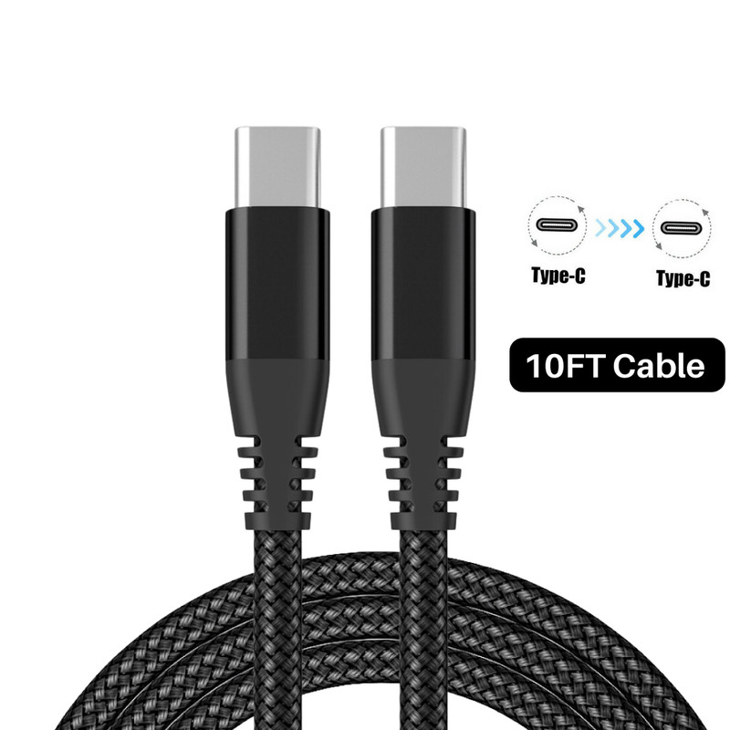 65W Type USB-C Fast Wall Charger 10FT PD Cable For Samsung iPhone Air 15 16 17E